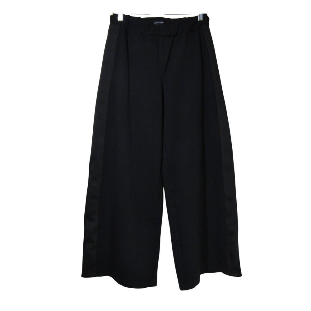 Universal standard STEPHANIE Wide Leg 2XS 6-8 Stripe Knit Ponte Black Pants 27